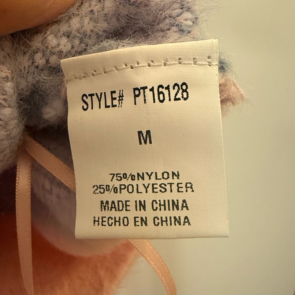 Papermoon Peach and Blue Fuzzy Sweater Crop Top 🔥 - Picture 5 of 7